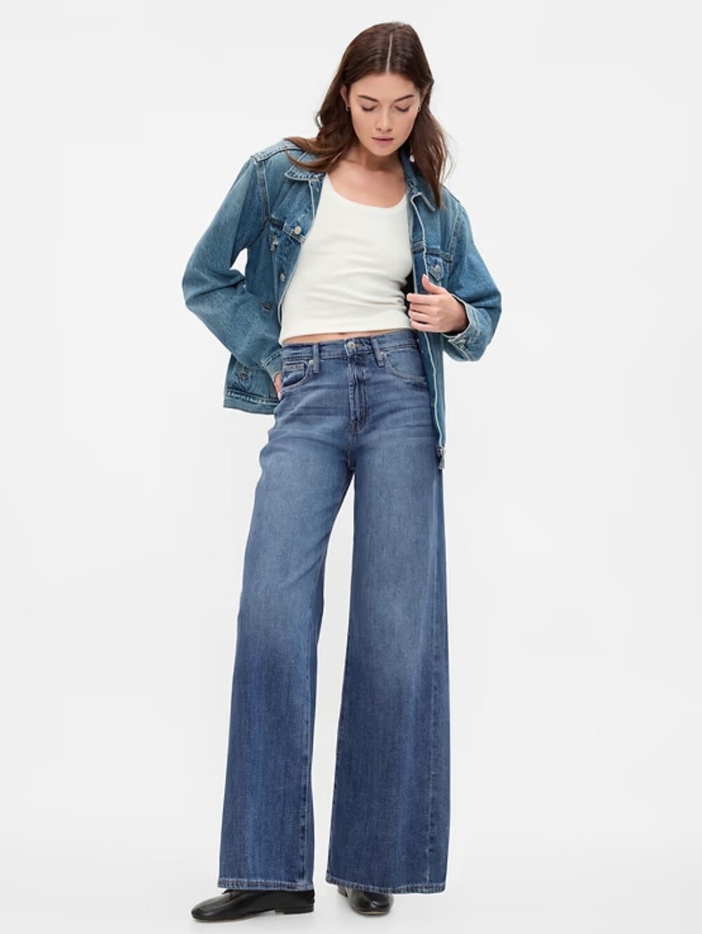 GAP High Rise Wide-Leg Jeans Women's Size 00 / 24 *VGUC*